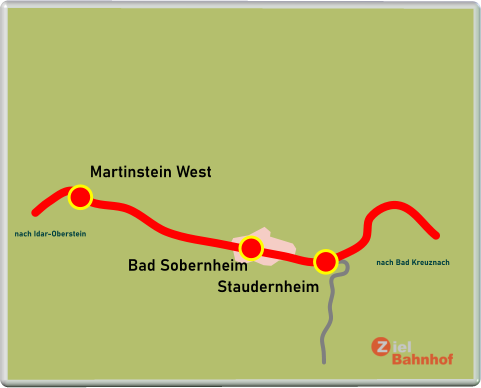Martinstein West Bad Sobernheim Staudernheim nach Bad Kreuznach nach Idar-Oberstein